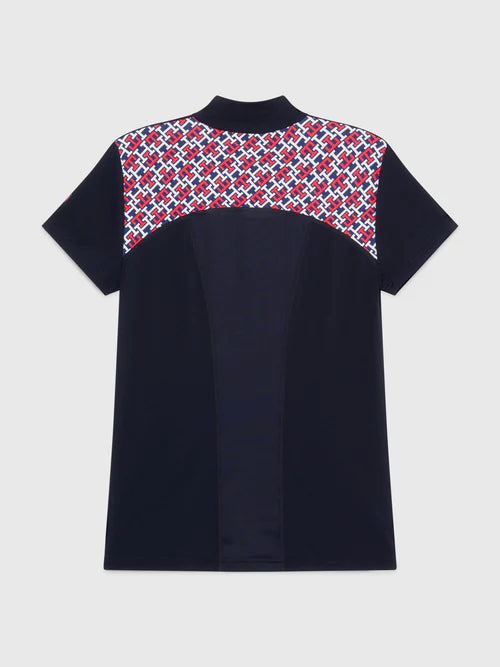 Tommy Hilfiger Denver Cooling Short Sleeve Monogram Training Top with 1/4 Zip