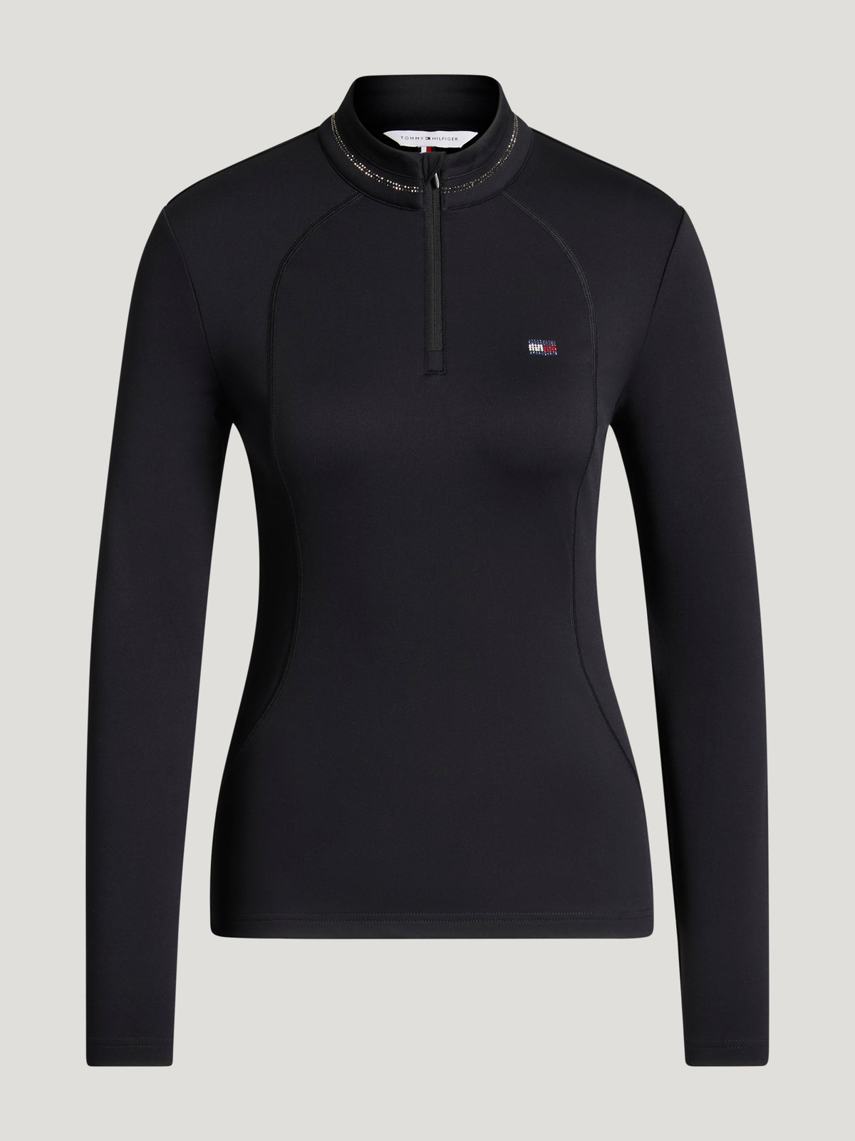 Tommy Hilfiger Cady 1/4 Zip Rhinestone Training Top