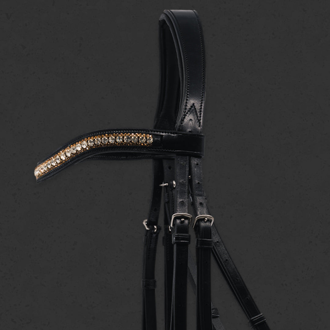 Grainge Elite Dressage Snaffle With Crystal Browband