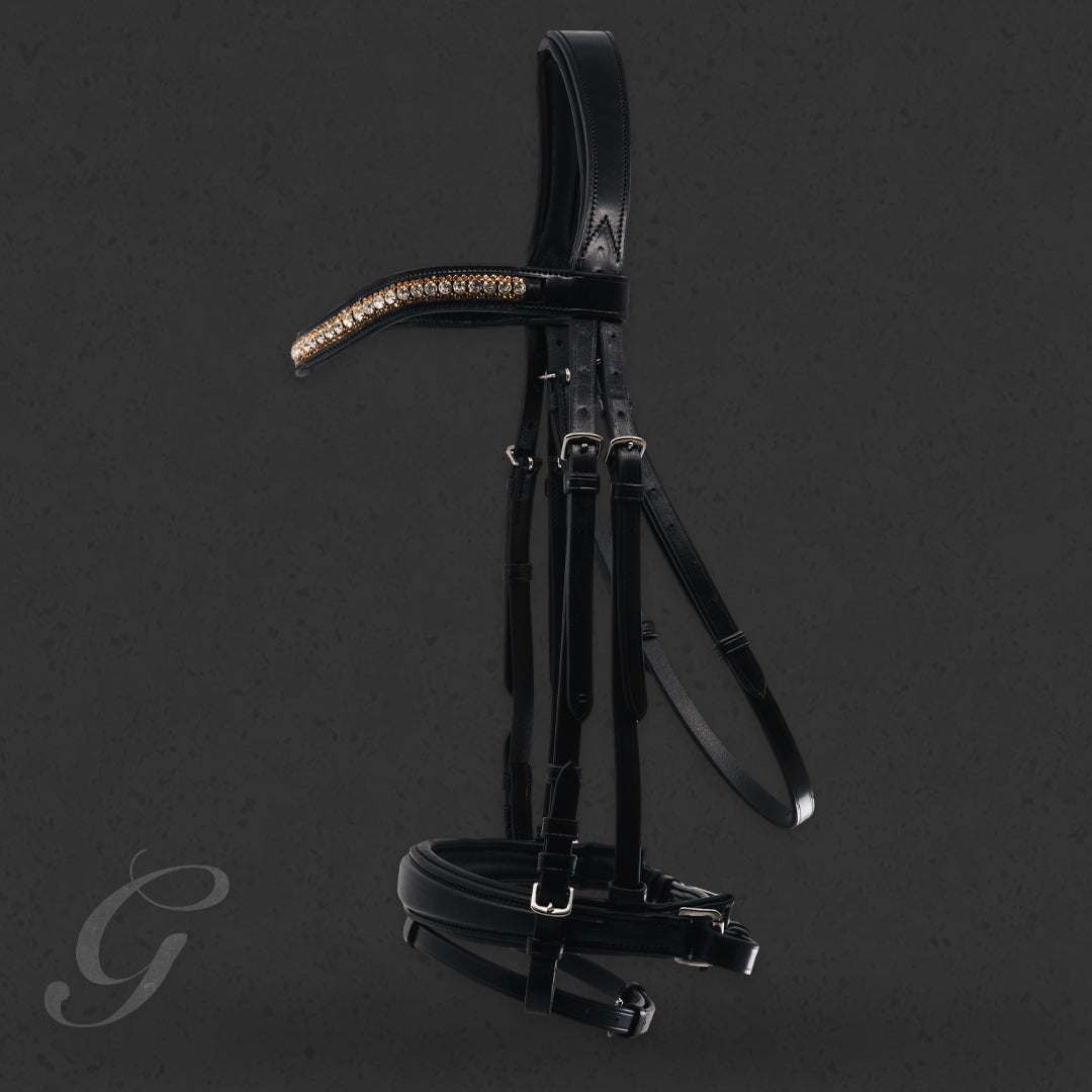 Grainge Elite Dressage Snaffle With Crystal Browband
