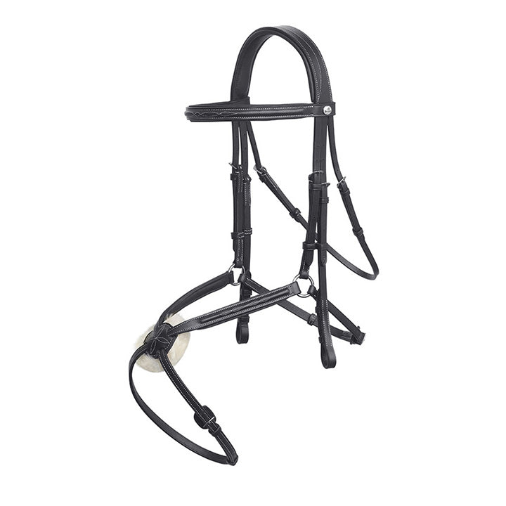 Prestige 3E080 Leather Bridle with Mexican Noseband