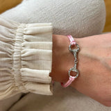 SAM -SATIN RHINESTONES HORSEBIT BRACELET
