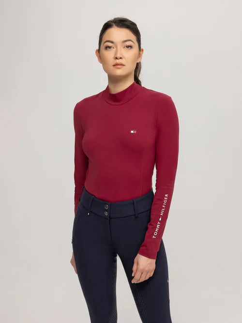 Tommy Hilfiger Long Sleeve Base Layer with Stand-Up Collar