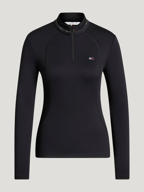 Tommy Hilfiger Cady 1/4 Zip Rhinestone Training Top