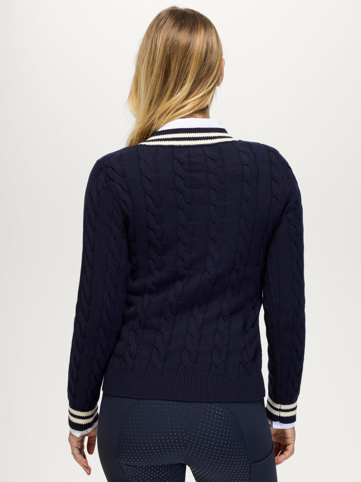 Tommy Hilfiger Roseville Cable Knit V-Neck Sweater