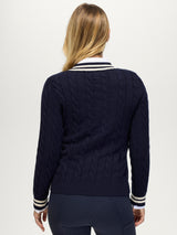 Tommy Hilfiger Roseville Cable Knit V-Neck Sweater