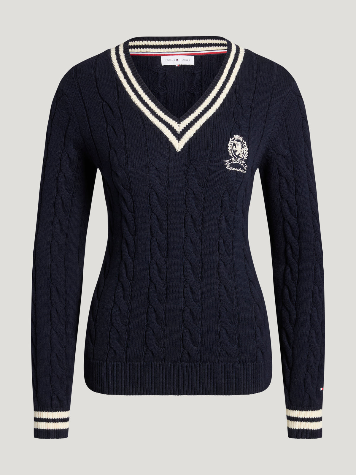 Tommy Hilfiger Roseville Cable Knit V-Neck Sweater