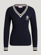 Tommy Hilfiger Roseville Cable Knit V-Neck Sweater