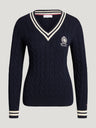 Tommy Hilfiger Roseville Cable Knit V-Neck Sweater