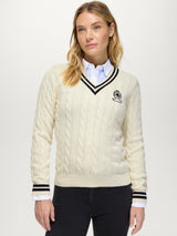 Tommy Hilfiger Roseville Cable Knit V-Neck Sweater