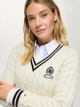 Tommy Hilfiger Roseville Cable Knit V-Neck Sweater