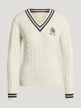 Tommy Hilfiger Roseville Cable Knit V-Neck Sweater