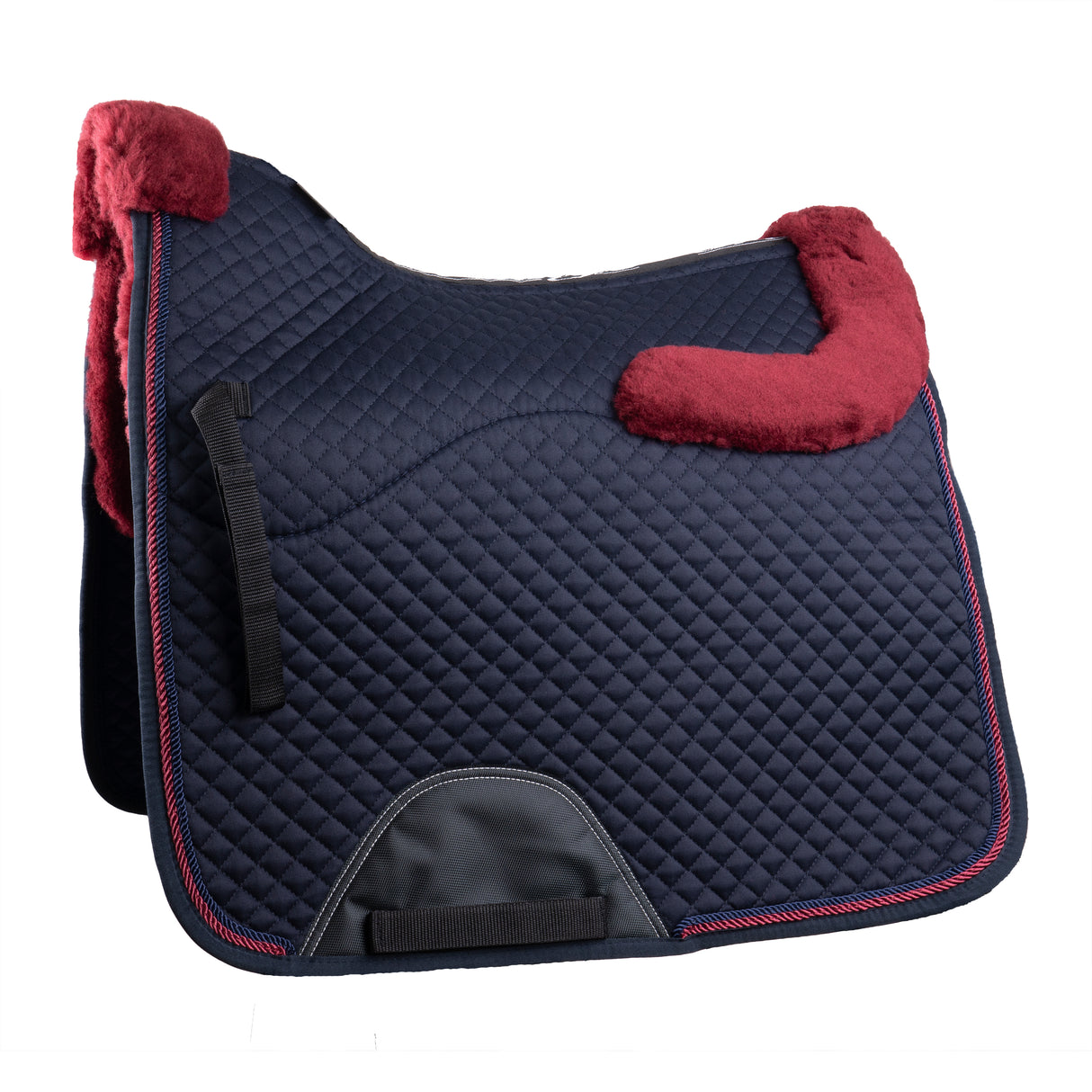 Grainge Sheepskin saddle pad dressage navy burgundy